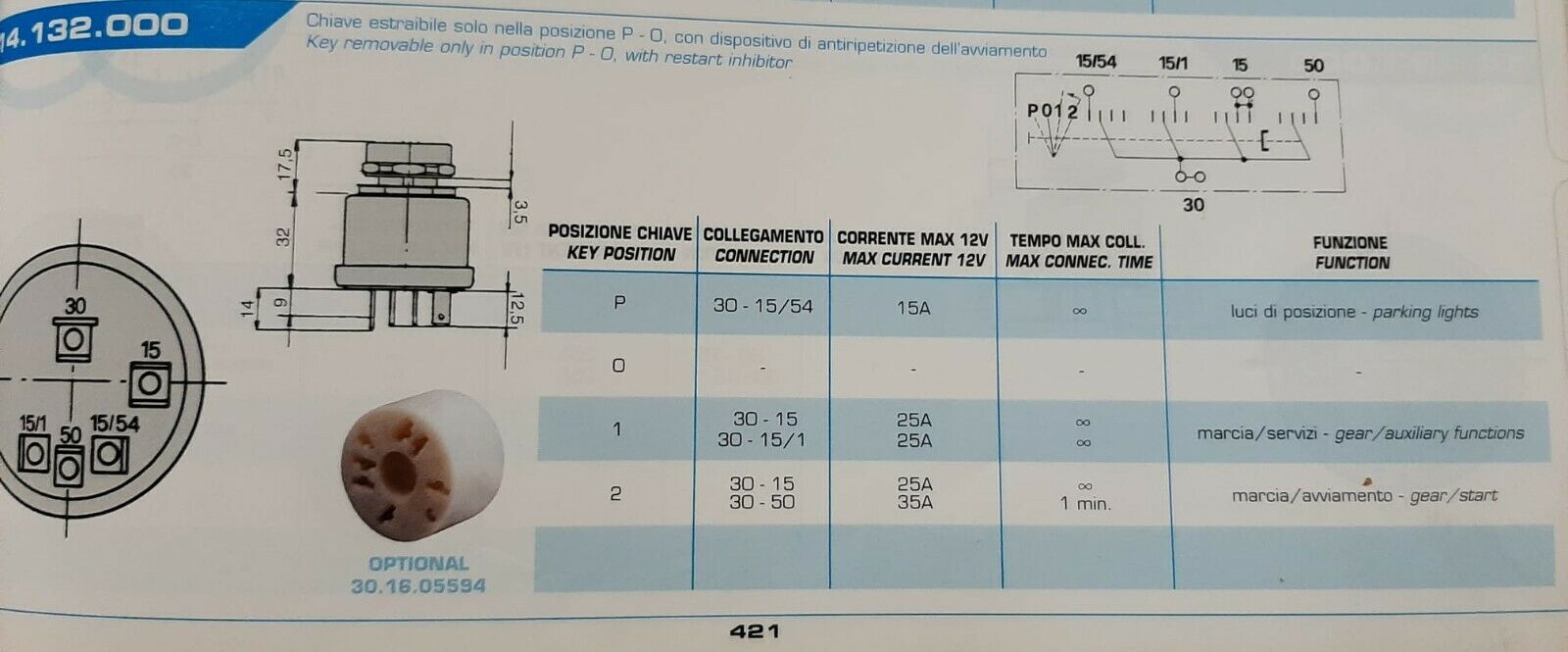 3X(Interruttore di Accensione Universale per Impianti di